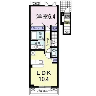 エコール プロムナードA【2階】の間取り