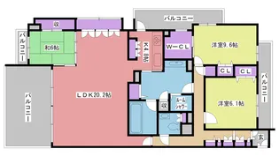 名次町ロジュマン【2階】の間取り