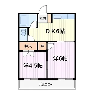 塚越ハイツ【2階】の間取り