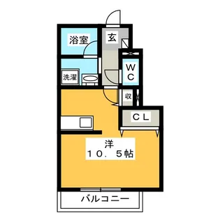 プライムテラス中津川【1階】の間取り