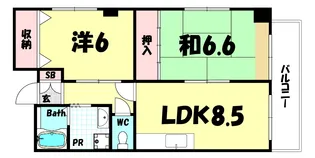 第2七耀マンション【6階】の間取り