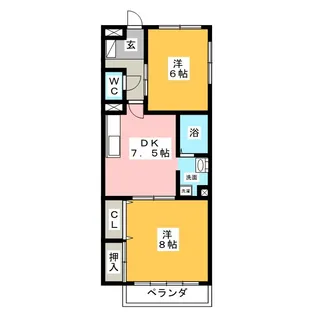 ノイブルクハイツ【2階】の間取り