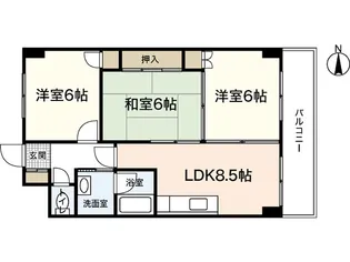 エイトバレー鈴が台【9階】の間取り