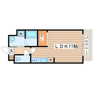 レーベンス柏木【3階】の間取り