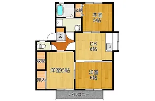 KIIコート六番館【1階】の間取り