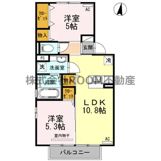 ブライトコート花繰【2階】の間取り