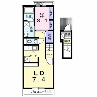 グラン・シャリオS【2階】の間取り