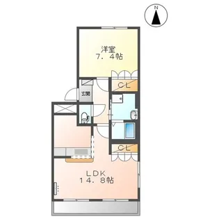 フル ハウス I【2階】の間取り