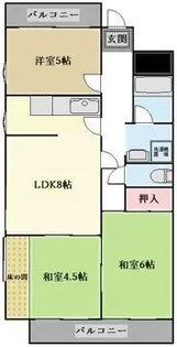 音聞ハイツ【2階】の間取り