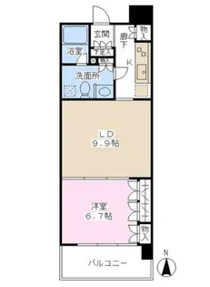 シティフラット亀戸【8階】の間取り