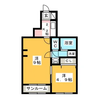 ベル・フローラ【1階】の間取り