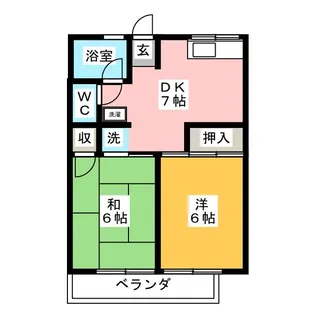 シティハイム東野【1階】の間取り