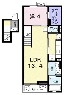 リヤン【4階】の間取り