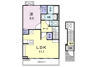 ベッテルI【2階】の間取り