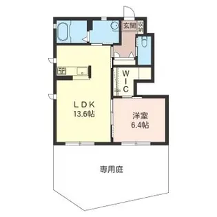 シャロームD シャーメゾン【1階】の間取り