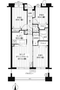 パークビューステージ東陽町【8階】の間取り