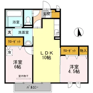 スプリング フィールド B棟【2階】の間取り