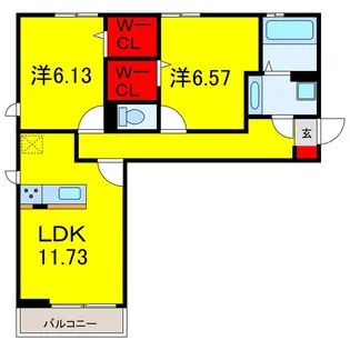 ロイヤルガーデンⅪ;【2階】の間取り