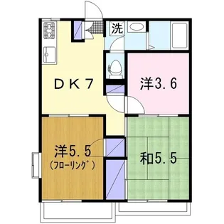 グリーンタウン桜ヶ丘【2階】の間取り