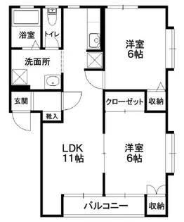 ルシアB【2階】の間取り