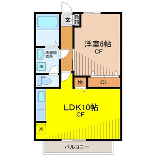 グーテンターク【2階】の間取り
