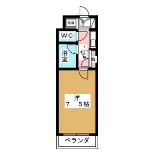 ビュートピネ早稲田【4階】の間取り