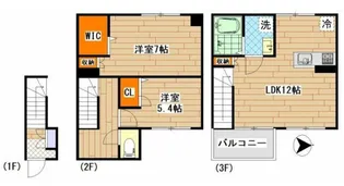 Villa・Symbiose三軒茶屋【2階】の間取り