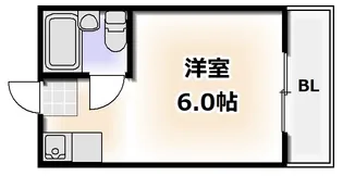 大国町エンビィハイツ【5階】の間取り