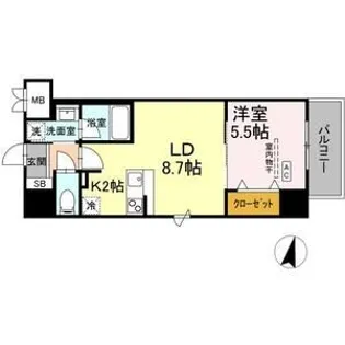 BULL house【7階】の間取り