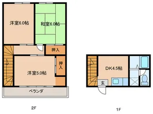 CAROL横代【1階】の間取り
