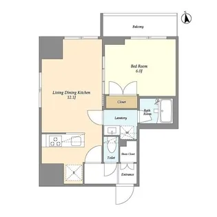 クラリティア上野稲荷町【9階】の間取り