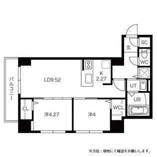 ASH MARUYAMA(アッシュマルヤマ)【5階】の間取り