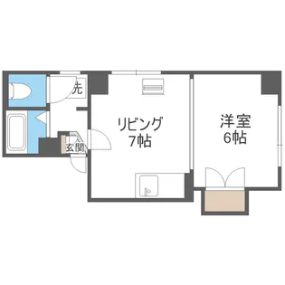 プログレスコート六番館【2階】の間取り