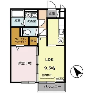 リビングタウン瀬田【1階】の間取り