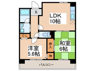 シャルマンコ-ト喜志【5階】の間取り