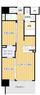 コンフォリア・リヴ東三国駅前ソルテラス【8階】の間取り