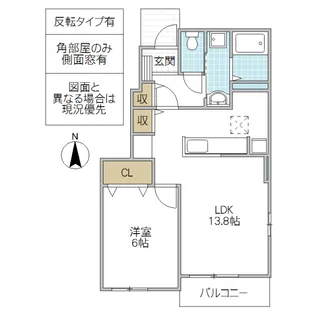 エスポワール B【1階】の間取り