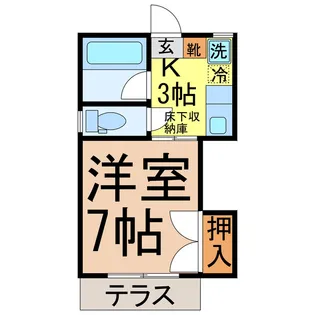 ベルエポック御幸ヶ原【1階】の間取り