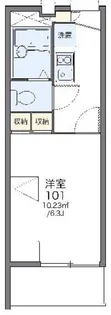 レオパレスQUATRE【1階】の間取り