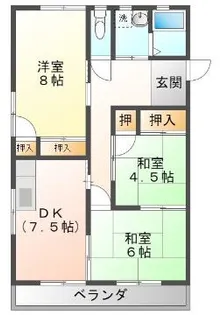グリーンハイツ三明【1階】の間取り