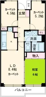 中葛西スカイハイツ【10階】の間取り
