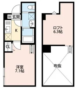 モントルー【1階】の間取り