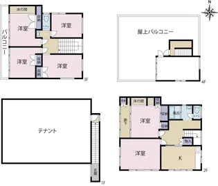 平五町目テナント【3階】の間取り