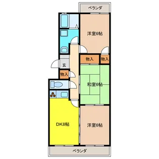 シティーパレス松本【3階】の間取り
