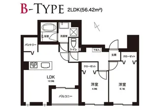 リオテラス二子玉川【2階】の間取り