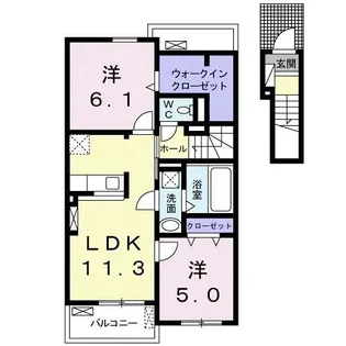 ベルメゾン下市 C【2階】の間取り