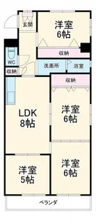 サンピア植田【8階】の間取り