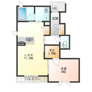 グランドゥールA棟【1階】の間取り