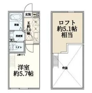 ウェルネスコート久地【2階】の間取り