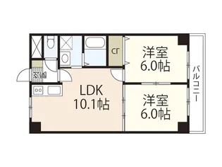 ホワイトストーン白石【4階】の間取り